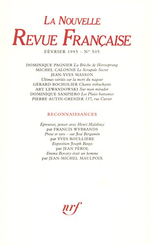 Nouvelle revue française, n° 505