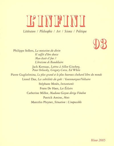 Infini (L'), n° 93