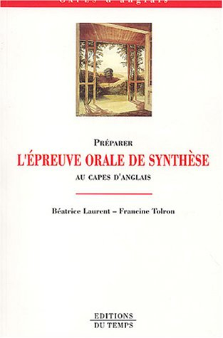 L'épreuve orale de synthèse au Capes d'anglais