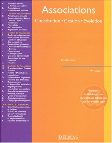 Associations : Constitution - Gestion - Evolution