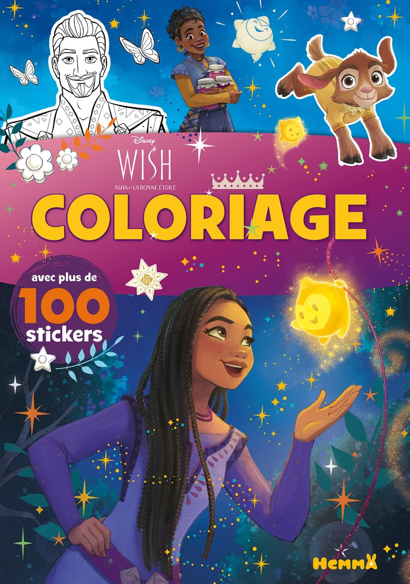 Disney Wish : Coloriage avec plus de 100 stickers