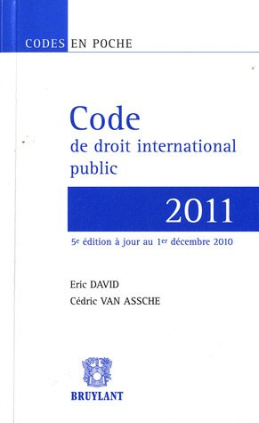Code de droit international public 2011