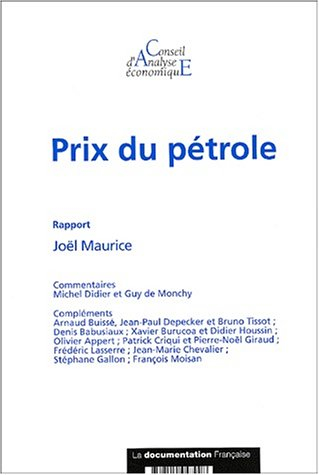 Prix du pétrole : rapport