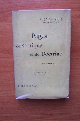 pages de critique et de doctrine tome 1