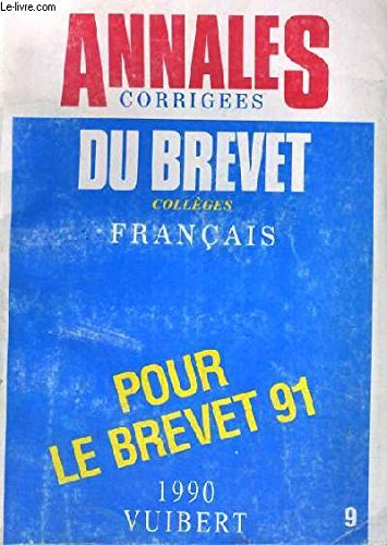 annales du brevet, 1992 :  français, séries collèges