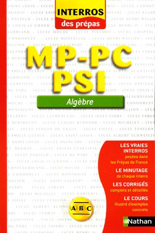 Algèbre MP-PC-PSI
