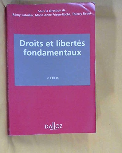droits et libertes fondamentaux. 3ème édition