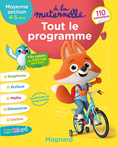 A la maternelle, moyenne section, 4-5 ans : tout le programme