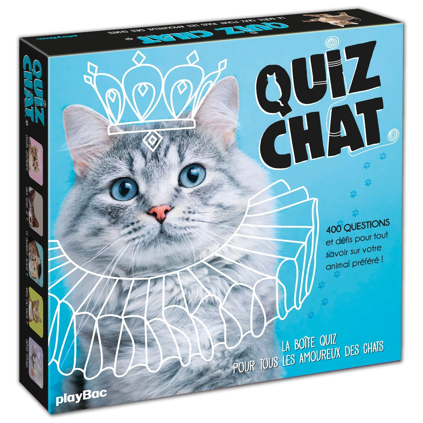 Quiz chat : 350 questions et défis pour tout savoir sur votre animal préféré ! : la boite quiz pour 