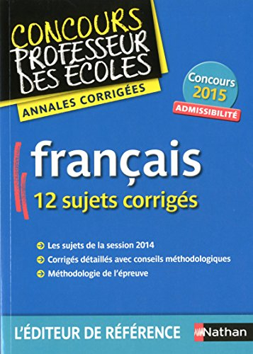 Français : concours professeur des écoles : admissibilité, concours 2015