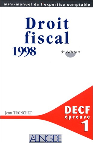 decf epreuve n, 1 droit fiscal. 5ème édition 1998