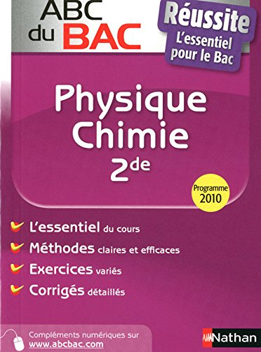 Physique chimie 2de : programme 2010