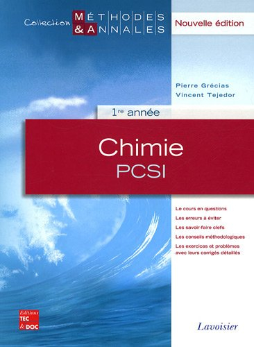 Chimie, 1re année PCSI