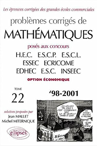 Annales de mathématiques HEC - option éco : best of 1998-2001