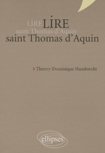 Lire saint Thomas d'Aquin