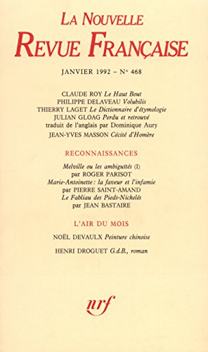 Nouvelle revue française, n° 468