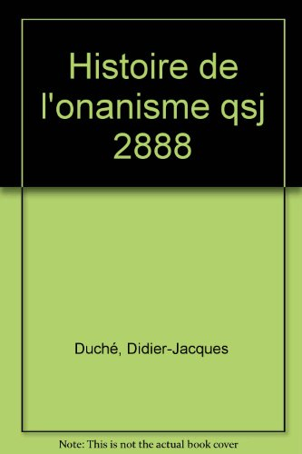 Histoire de l'onanisme