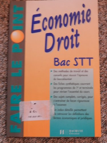 Economie droit, bac STT