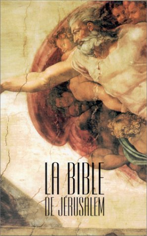 la bible de jérusalem, édition en cuir bordeaux tranche or