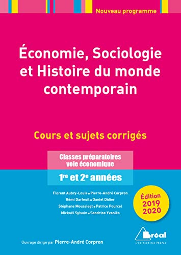 Economie, sociologie et histoire du monde contemporain, 2019-2020 : classes préparatoires voie écono