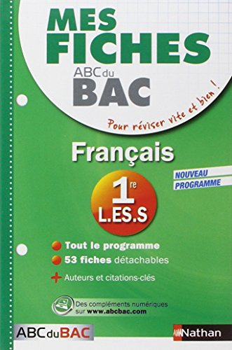 Français première L, ES, S : mes fiches ABC du bac