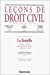 Leçons de droit civil. Vol. 1-3. La famille : mariage, filiation, autorité parentale, divorce et sép