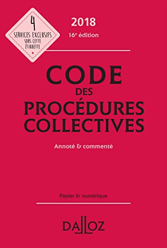Code des procédures collectives 2018