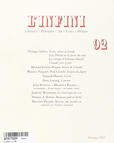Infini (L'), n° 92