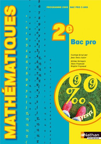 Mathématiques, 2e bac pro : programme 2009, bac pro 3 ans