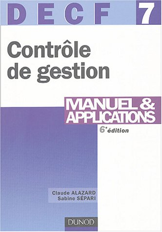 Contrôle de gestion, DECF 7