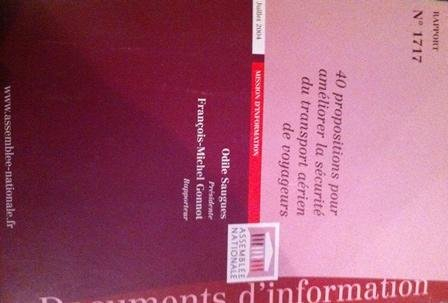 rapport fait au nom de la mission d'information sur la sécurité du transport aérien de voyageurs (im