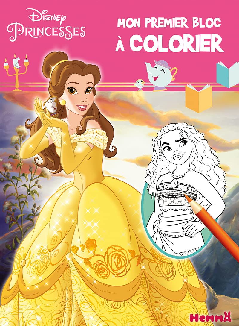 Disney princesses : Belle : mon premier bloc à colorier