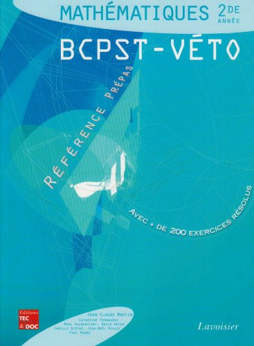 Mathématiques : 2de année, BCPST-véto