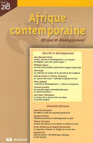 Afrique contemporaine, n° 218. Sécurité et développement