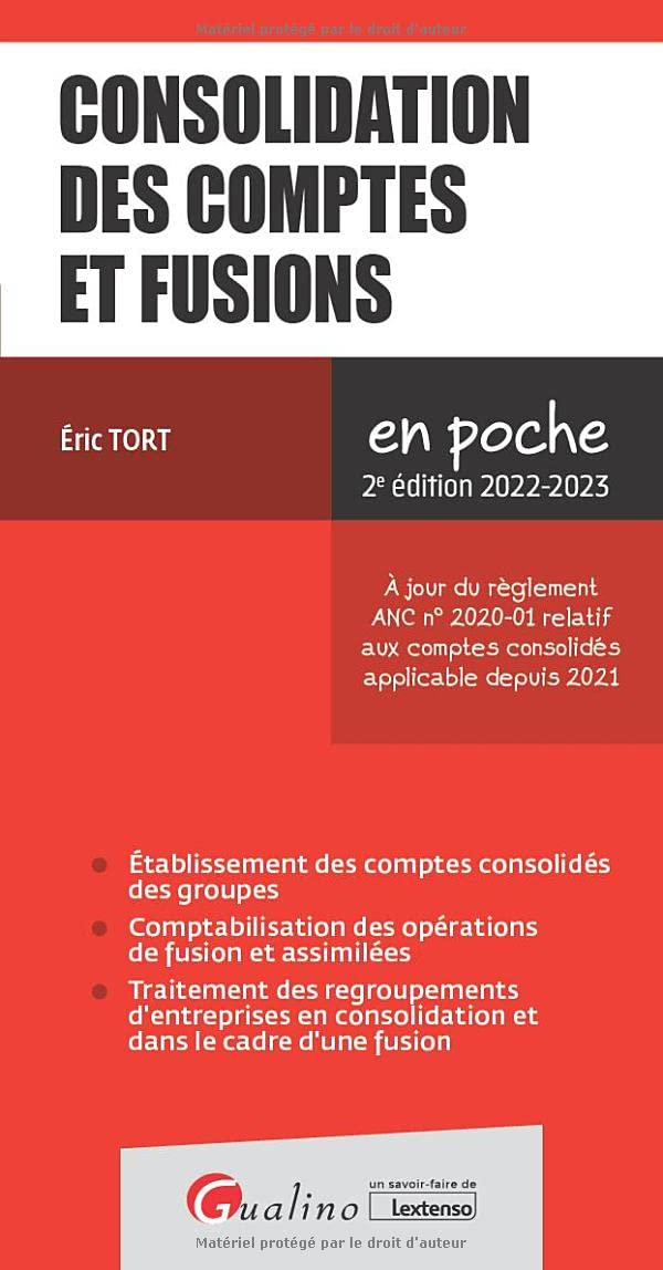 Consolidation des comptes et fusions : 2022-2023