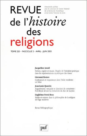 Revue de l'histoire des religions, n° 2 (2003)