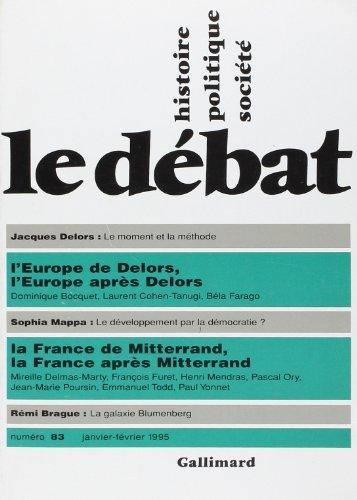 Débat (Le), n° 83. L'Europe de Delors, l'Europe après Delors