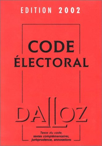 code électoral, édition 2002, 11e édition