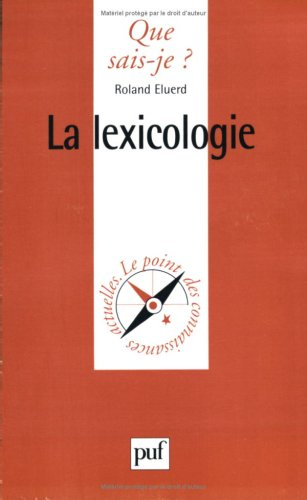 La lexicologie