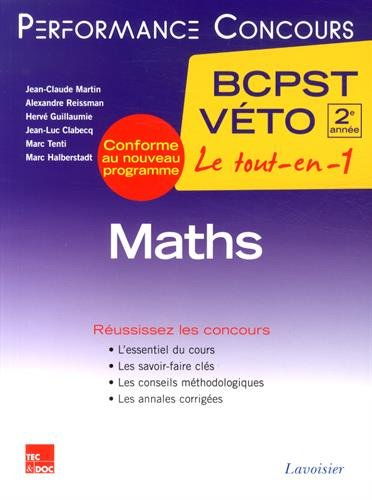 Maths, 2e année BCPST-Véto : conforme au nouveau programme