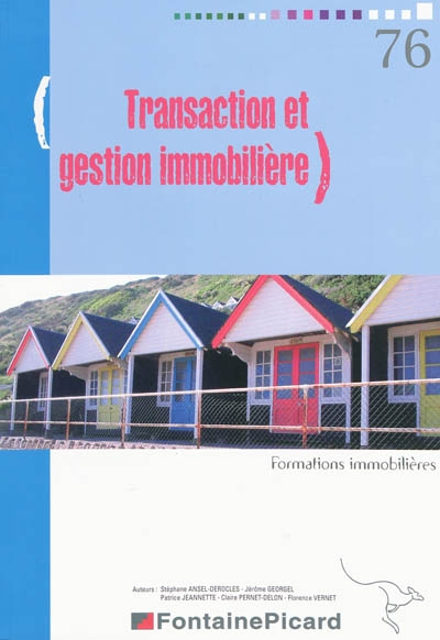 Transaction et gestion immobilière : formations immobilières : livre du professeur