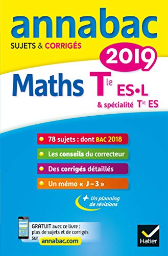 Mathématiques terminale ES, L & spécialité terminale ES : 2019