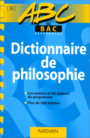 Dictionnaire de philosophie, terminale