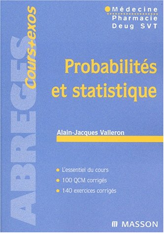 Probabilités et statistique : médecine, pharmacie, DEUG SVT