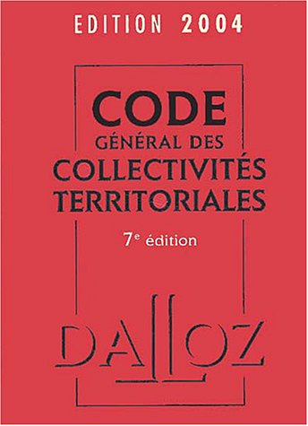 Code général des collectivités territoriales 2004