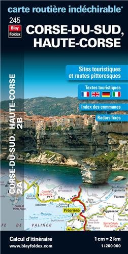 Corse-du-Sud (2A), Haute-Corse (2B) - Carte routière et touristique