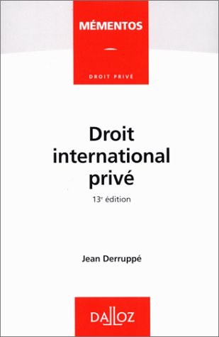 DROIT INTERNATIONAL PRIVE. 13ème édition
