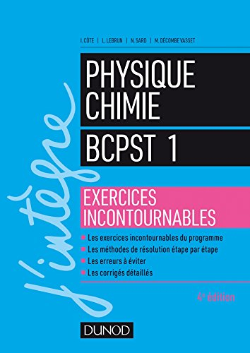 Physique chimie BCPST 1 : exercices incontournables