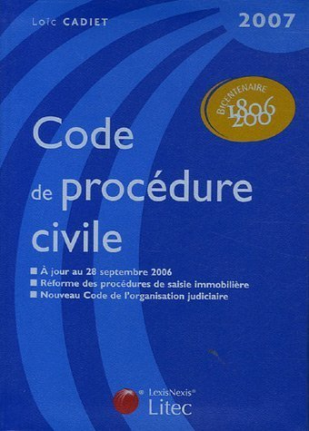 Code de procédure civile : à jour au 28 septembre 2006, réforme des procédures de saisie immobilière