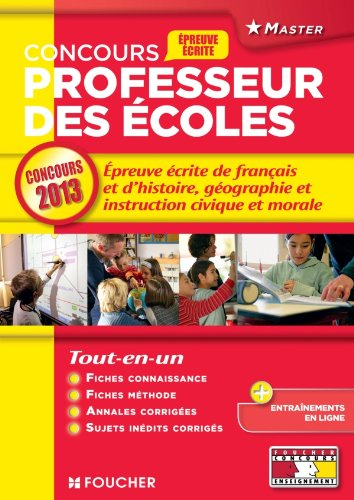 Professeur des écoles : épreuve écrite de français et d'histoire, géographie et instruction civique 